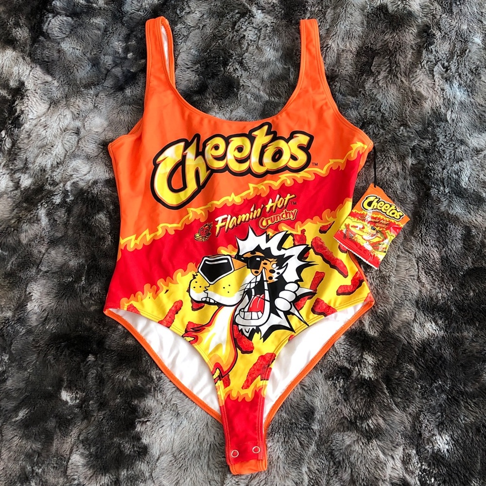 Forever 21 Cheetos Flamin' Hot One-Piece - Orange & Yellow